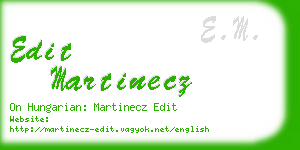 edit martinecz business card